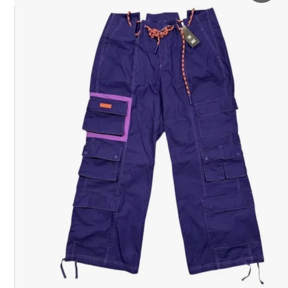 Purple Cargo Track Pants